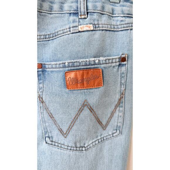 Billabong X Wrangler Womens High Rise Super Flare Blue Jeans Floral Patchwork 28 - Picture 13 of 16